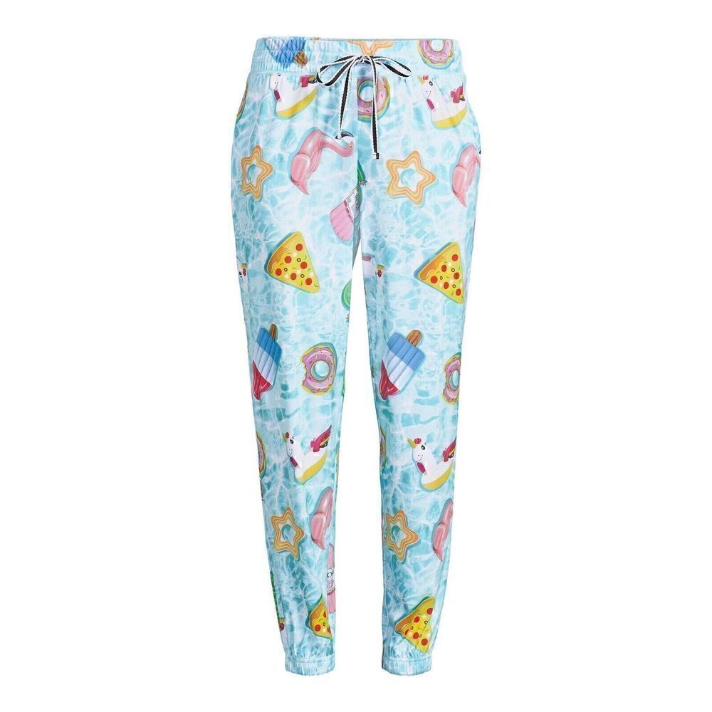 LADIES SLEEP JOGGER WITH POCKETS, POOL DESIGN, SIZE XL (16-18), FREE SHIPPING